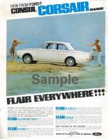 Retro Car Ad Poster - Ford Corsair 1963 colour ad - The Nostalgia Store